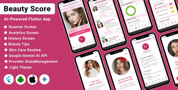 AI-Powered Beauty Score Analyzer Flutter App | Skin Care App