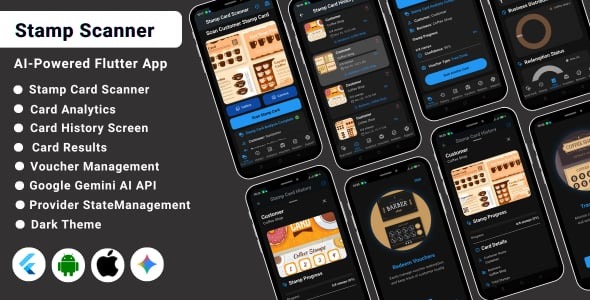 AI-Powered Stamp Scanner Flutter App | Customer Stamp Cards & Voucher Management