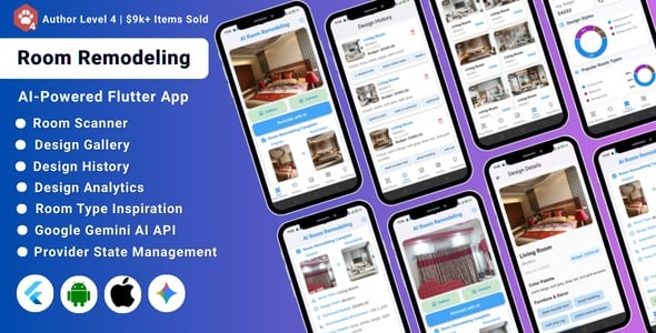 AI Room Remodeling Flutter App | AI Interior Design & Home Renovation