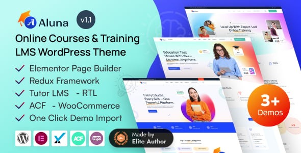 Aluna – Online Courses & Training LMS WordPress Theme
