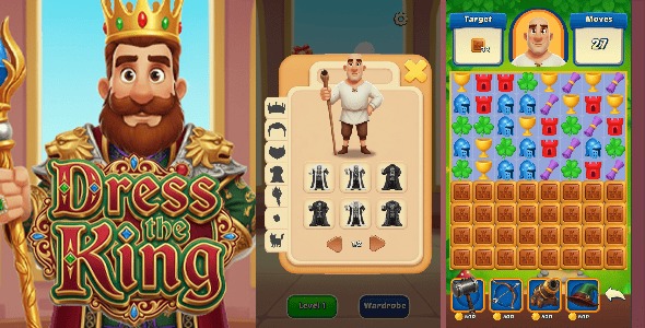 Dress the King - Puzzle - HTML Game - Construct 3 - C3P