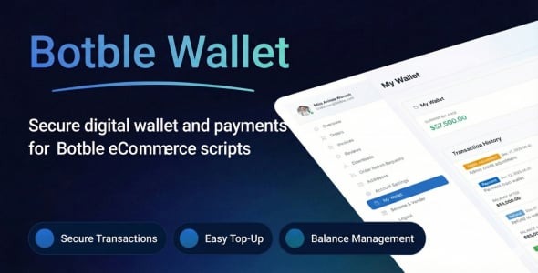 E-Wallet - Payment Wallet System For Botble eCommerce scripts