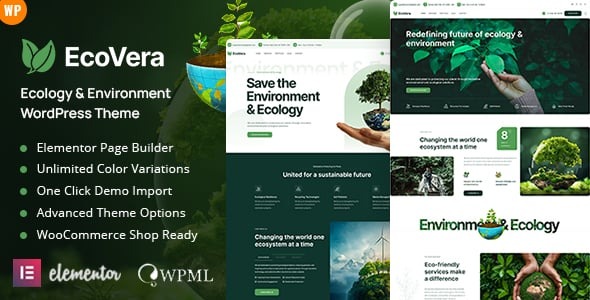 Ecovera - Ecology & Environment WordPress Theme