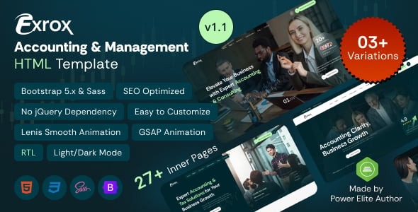 Exrox – Accounting & Management Consulting HTML Template