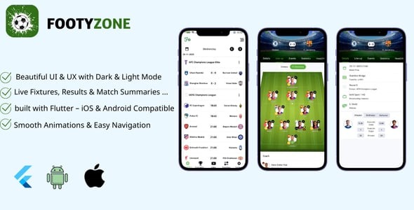 Footyzone football app: LiveScore , lineups , highlights