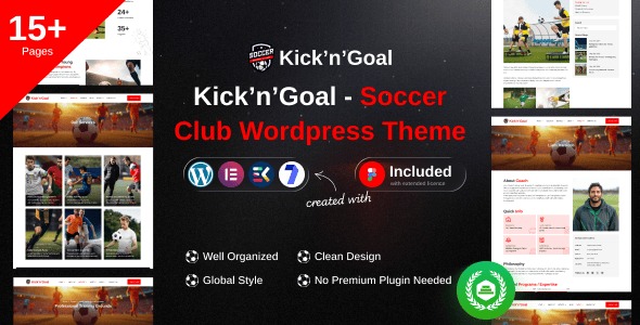 KicknGoal - Soccer and Football Club WordPress Theme