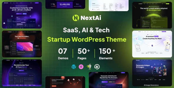 NextAI - SAAS, AI & Tech Startup WordPress Theme