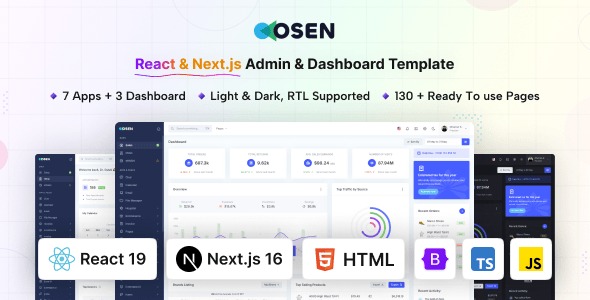 Osen - React & Next.js Admin Dashboard Template (Bootstrap 5)