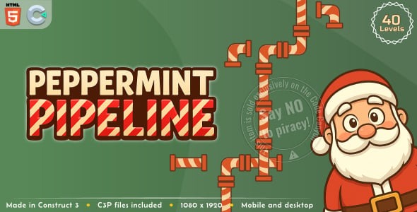 Peppermint Pipeline - HTML5 Puzzle game
