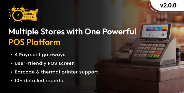 POS Saas for Multi Store / Outlets - Built on Laravel + React JS