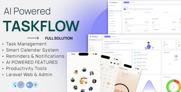 TaskFlow – AI-Powered Task Management Website and Mobile Application