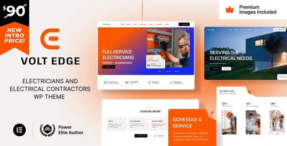 VoltEdge– Electrician Electrical Contractor WordPress Theme