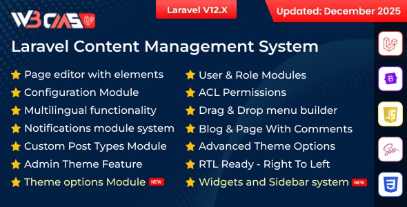 W3CMS-Laravel | Content Management System