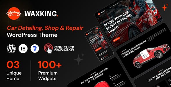 Waxking - Car Detailing, Shop & Repair WordPress Theme
