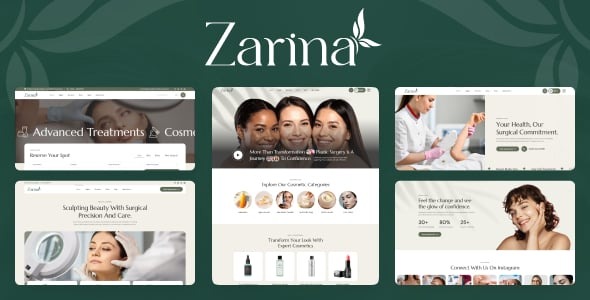 Zarina - Cosmetic and Plastic Surgery WordPress Theme