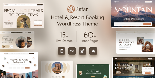 Safar - Hotel & Resort Booking WordPress Theme