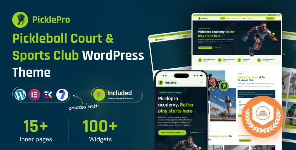 PicklePro – Pickleball Club & Sports WordPress Theme