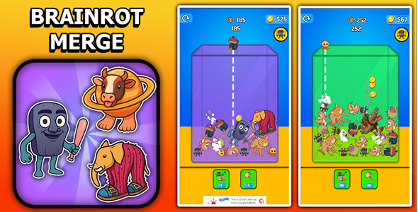 Brainrot Merge Drop Puzzle Game Unity Source Code