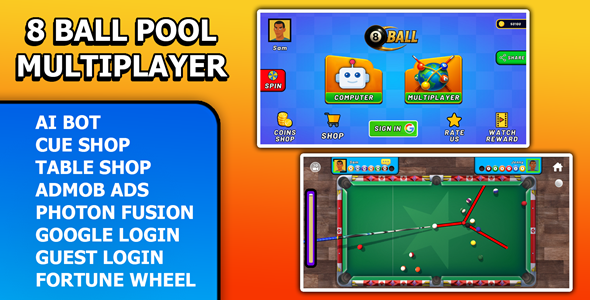 8 Ball Pool Billiards Multiplayer Game Unity Code