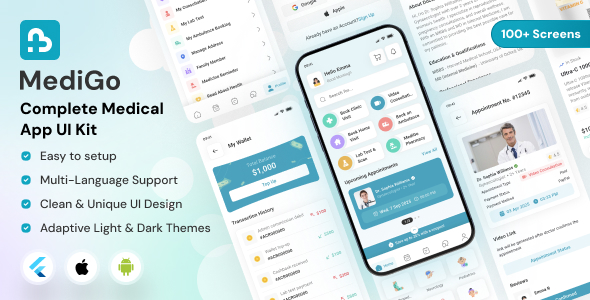 Medigo – Hospital & Medical Healthcare Flutter UI Kit for Doctor, Nurse & Patient Apps