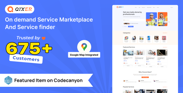 Qixer - Multi-Vendor On demand Handyman Service Marketplace and Service Finder