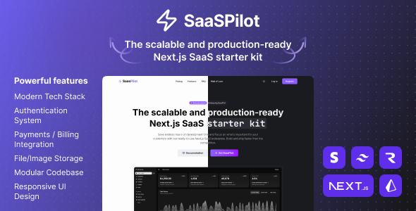 SaasPilot - Next.js SaaS starter kit (Mongo db, PostgreSQL, Stripe)