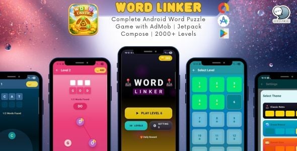 WordLinker - Complete Android Word Puzzle Game with AdMob | Jetpack Compose | 2000+ Levels