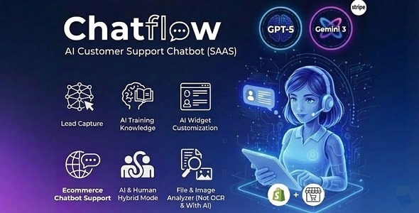 Chatflow – AI Customer Support & eCommerce Assistant (SaaS)