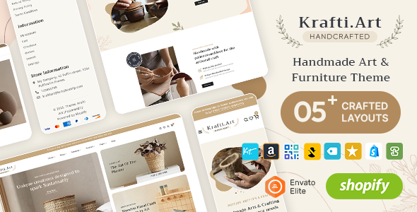 KraftiArt - Furniture, Art & Crafts Shopify Theme