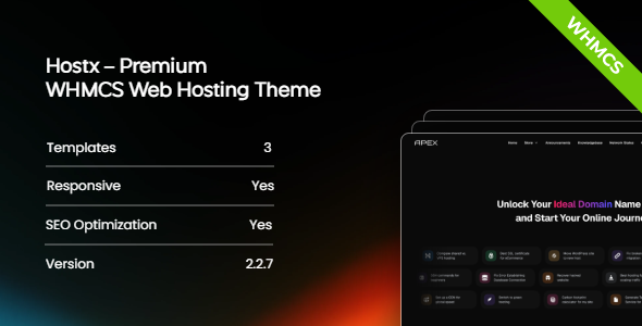 HostX - Premium WHMCS Theme