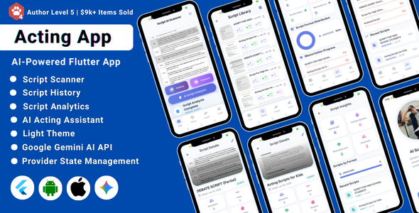 AI-Powered Acting Flutter App | Performance Practice & Script Analysis