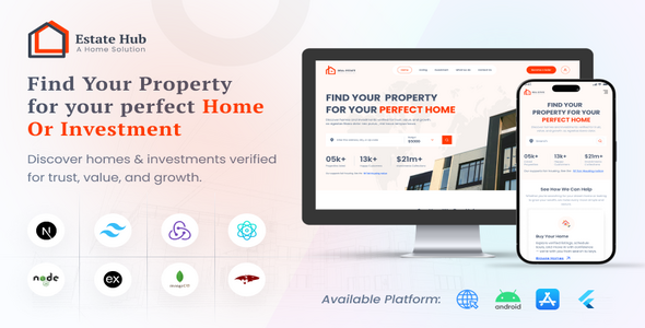 Estate Hub – Real Estate Management System with Property Listing & Investment Platform