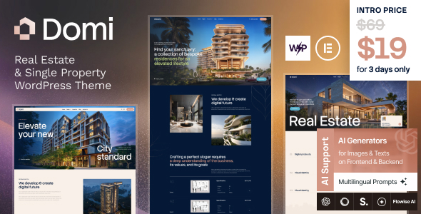 Domi - Real Estate & Single Property WordPress Theme