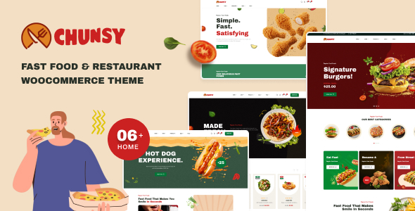 Chunsy – Fast Food Restaurant WooCommerce WordPress Theme