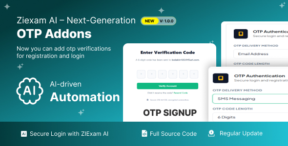 Ziexam AI – OTP Authentication Addon
