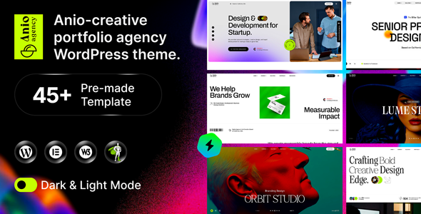 Anio - Creative Agency & Portfolio WordPress Theme