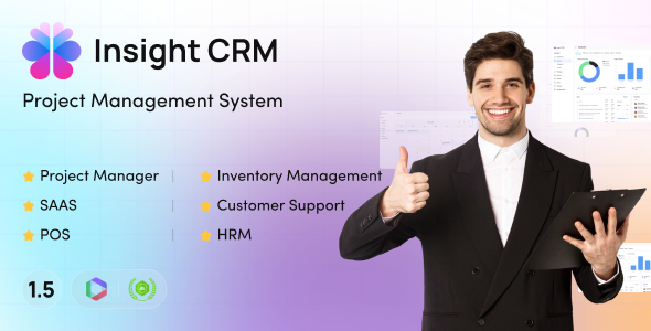 Insight Crm Saas - Laravel Project Manager, Pos, Hrm, Inventory Manager, Customer Support