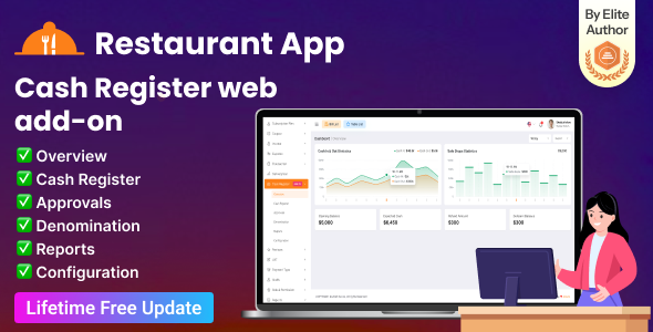 Restaurant App Cash Register Web Add-on