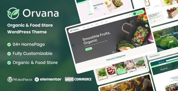 Orvana | Organic & Food Store WooCommerce WordPress Theme