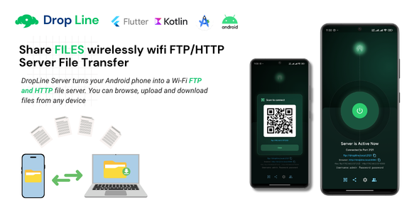 Local WiFi File Transfer FTP HTTP Server App Android