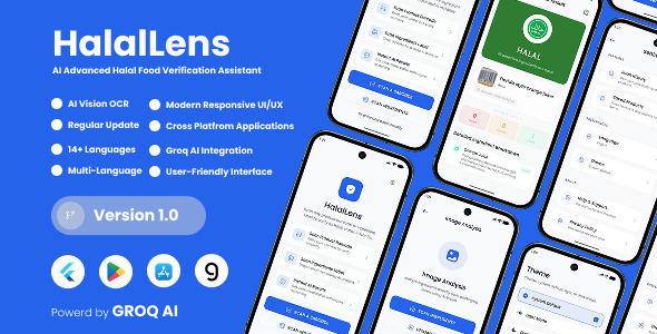 HalalLens – Advanced AI Halal Food Scanner & Vision OCR Ingredient Analyzer Flutter App