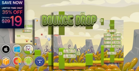 Bounce Drop Game Template