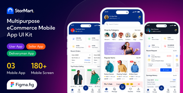 StorMart – eCommerce All in One App UI Kit
