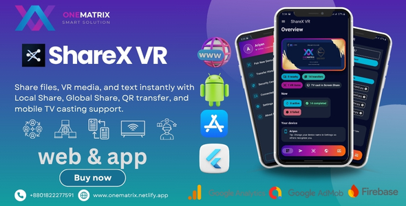 NexaDrop VR Flutter application with web sharing features.