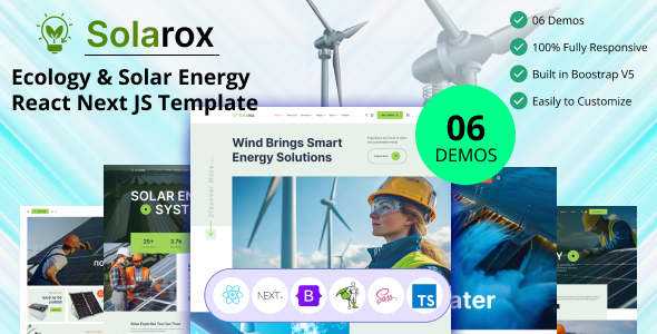 Solarox - Ecology & Solar Energy React Next JS Template