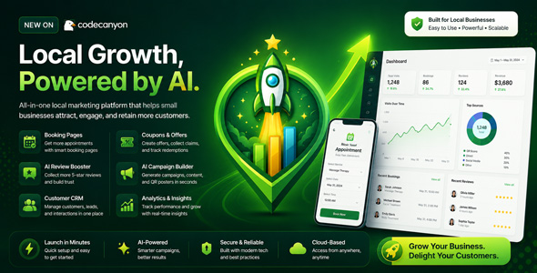 LocalBoost AI – Review Booster, Booking, Coupons, Feedback & Lead Generation SaaS