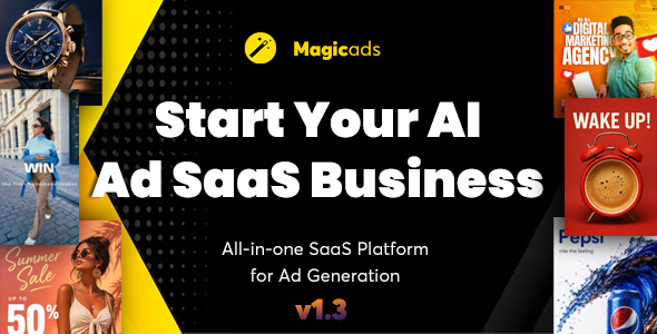 MagicAds - AI Ad Generation All-in-One SaaS Platform | Image, Video & Ad Copy Generator [Extended Version]