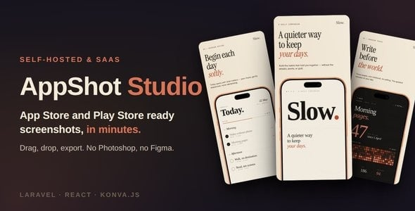 AppShot Studio - App Store & Play Store Screenshot Generator (SaaS + Self-Hosted)