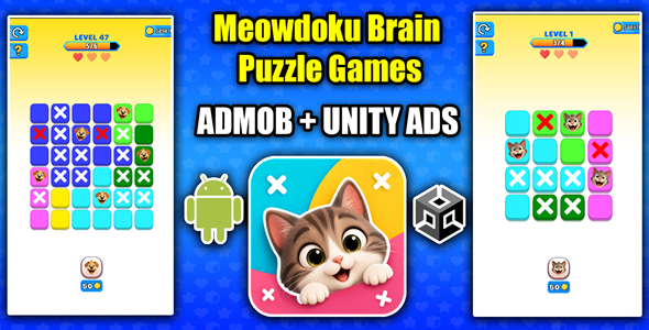 NextLevelGames | Meowdoku Brain Puzzle 2D Unity Game Template