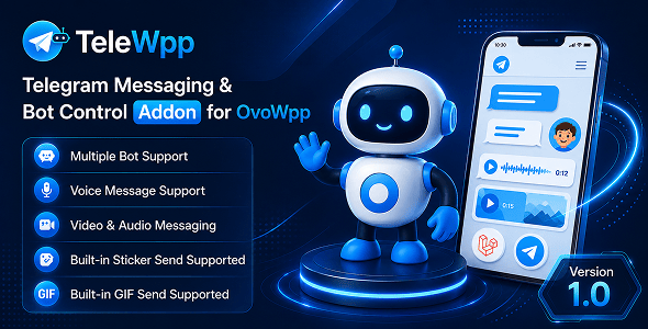 TeleWpp - Telegram Messaging & Bot Control Addon for OvoWpp